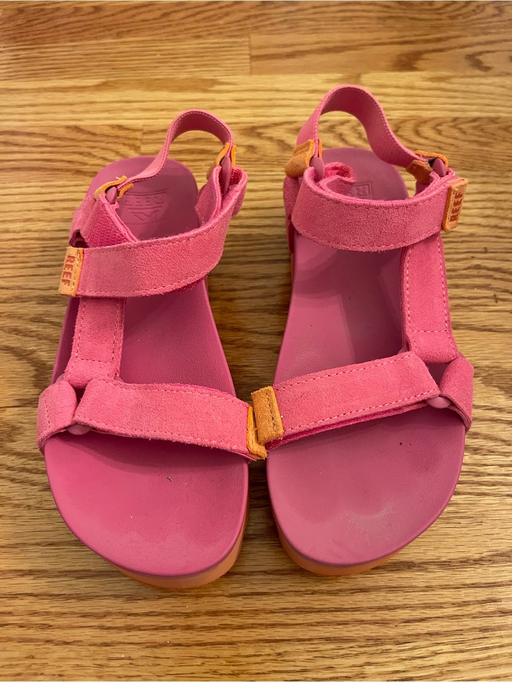 Reef Pink and Orange Strap Sandals